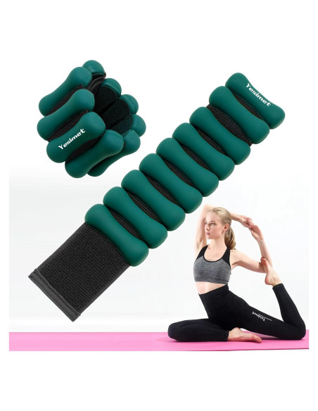 Pesas Ajustables para Muñecas y Tobillos YESIMET 0.9Kg