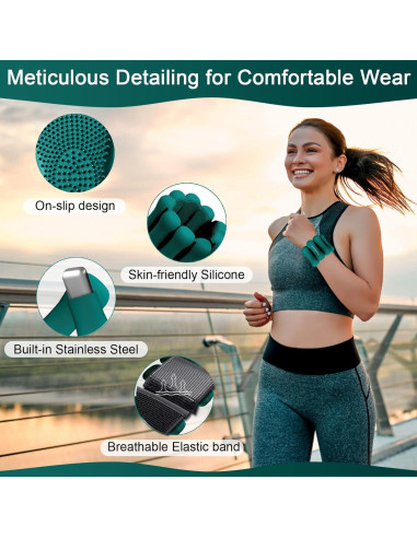 Pesas Ajustables para Muñecas y Tobillos YESIMET 0.9Kg