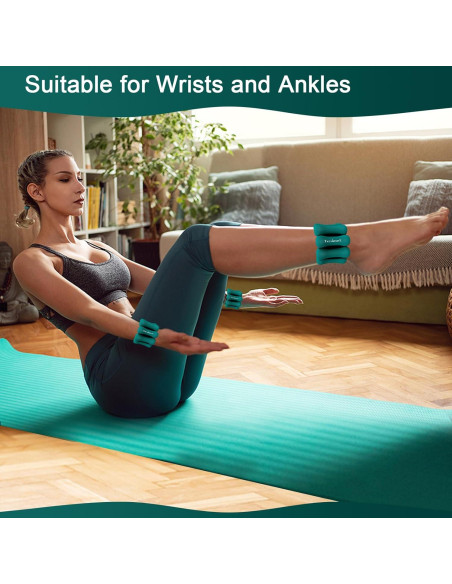 Pesas Ajustables para Muñecas y Tobillos YESIMET 0.9Kg