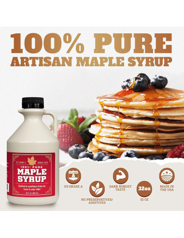 Jarabe de Arce Puro Grado A Oscuro 946 ml Lincoln County