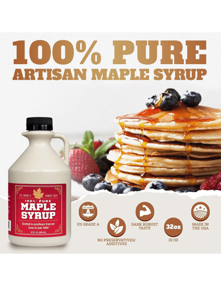 Jarabe de Arce Puro Grado A Oscuro 946 ml Lincoln County