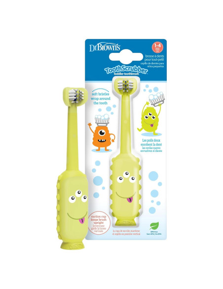 Cepillo de Dientes Dr. Brown's ToothScrubber Niños Verde 1-4 Años