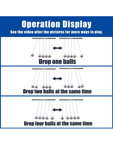 Péndulo de Newton BEWITU con 5 Bolas - Juguete Educativo