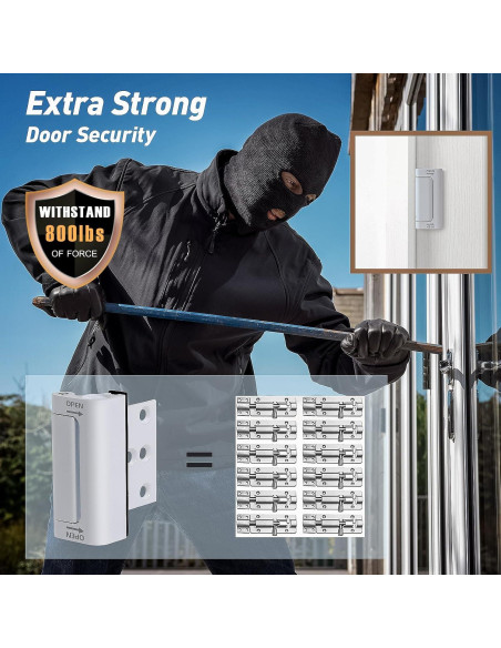 Cerradura de Refuerzo de Seguridad Awdia Blanca 1 Paquete