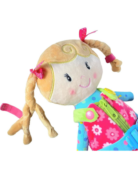 Muñeca de Peluche Sugar Snap 38 cm - Juguete Montessori para Vestirse Muñeca de Peluche Sugar Snap 38 cm - Juguete Montessori para Vestirse