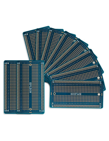 10 Pcs Placa de Circuito Impreso Soldable EPLZON 88.9x52.1mm Azul