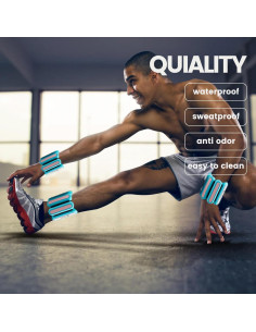 Pesas de Muñeca y Tobillo Tedon 0.91 kg Ajustables para Ejercicio 2