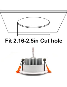 Downlight LED Regulable YGS-Tech 3W 2700K Blanco Ultra Cálido 2