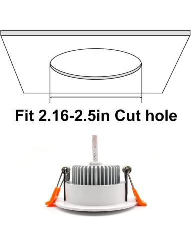 Downlight LED Regulable YGS-Tech 3W 2700K Blanco Ultra Cálido