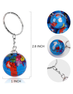 Llavero Globo Tierra PROLOSO 24 Pcs 2.54 cm Educativo 2