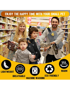 Arnés y Bolsa Transportadora para Dragón Barbudo WATFOON L Negra 2