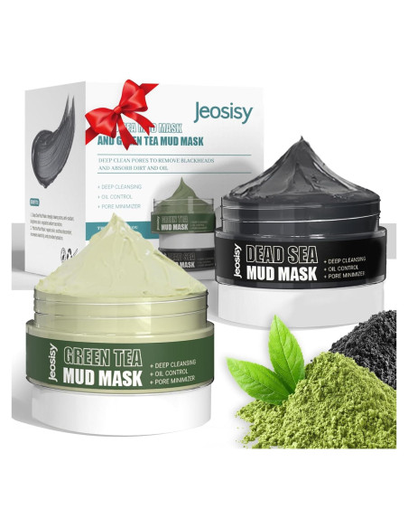 Mascarilla Facial de Barro del Mar Muerto y Té Verde 160g
