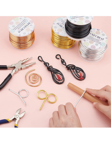 Alambre de Manualidades BENECREAT 3mm 16.76m Negro Flexible