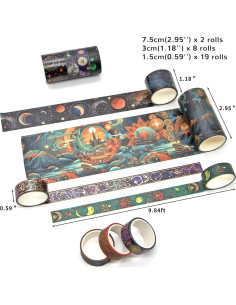 Juego de 29 Rollos de Cinta Washi Geesinimo Tema Mágico 2