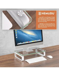 Soporte Elevador de Monitor Hemudu Vidrio Templado 39.9kg 2