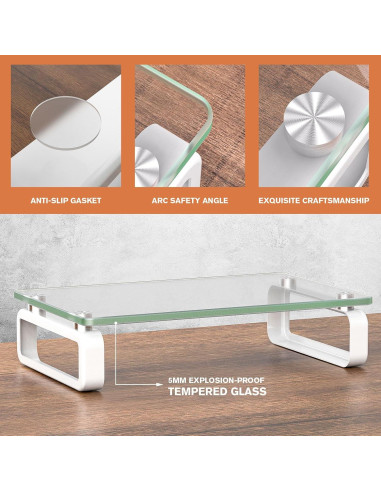 Soporte Elevador de Monitor Hemudu Vidrio Templado 39.9kg