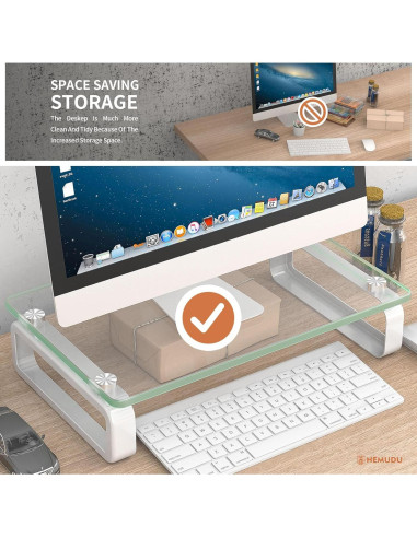 Soporte Elevador de Monitor Hemudu Vidrio Templado 39.9kg