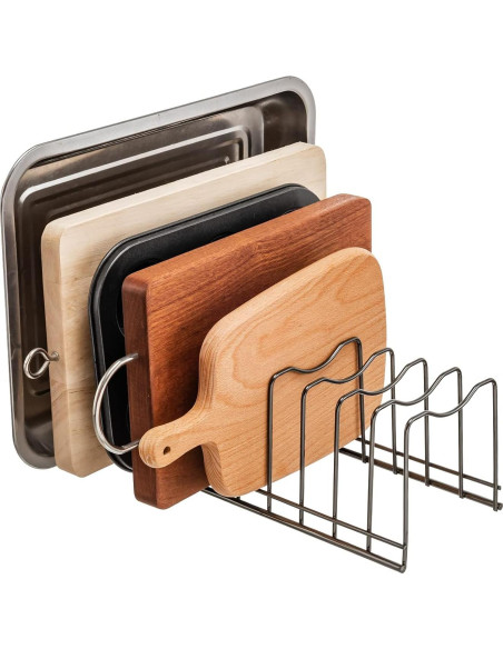 Organizador de Tapas de Olla Y.Z.Bros Acero Inoxidable 10.9x30.2cm