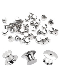 10 Sujetadores de Pin Metálicos DECYOOL con Cierre de Seguridad