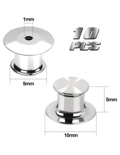 10 Sujetadores de Pin Metálicos DECYOOL con Cierre de Seguridad 2