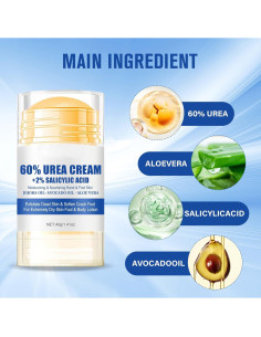 Crema Hidratante Urea 60% + Ácido Salicílico 2% para Pies 2