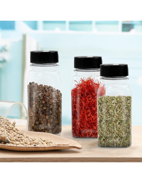 Tarros de Especias RoyalHouse 6 Piezas 414 ml Tapa Negra
