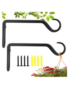 Soporte para Plantas Colgantes AILIN YELOKIE 20cm Negro - Juego de 2