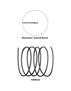 Alambre de Aluminio 2mm Negro YuxingK 30 Metros para Manualidades 2