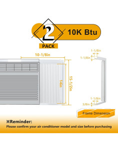 Conjunto de panel lateral y marco LBG Products 10000BTU 2