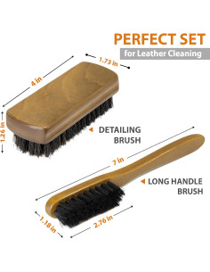 Juego de Cepillos de Limpieza de Cuero TAKAVU - 2 Piezas 2
