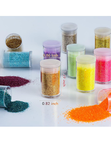 Juego de 36 Colores de Purpurina Ultra Fina Linwulte 271.5g