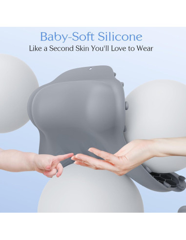 Almohada de Baño Kixcvdm con Airbag Inflable y Ventosas Gris