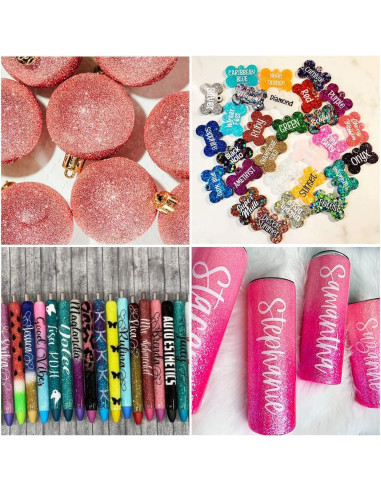 Juego de 36 Colores de Purpurina Ultra Fina Linwulte 271.5g