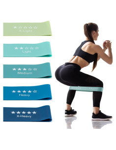 Bandas de Resistencia Honmein 5 Niveles Láttex Natural Fitness