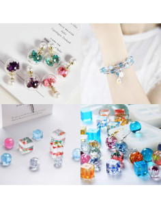 Moldes de Resina Suhome 12 Pcs para Joyería - Silicona 6 Formas 2