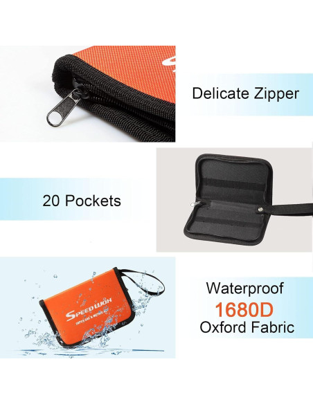 Bolsa de Almacenamiento SPEEDWOX para Llaves 20 Bolsillos Naranja