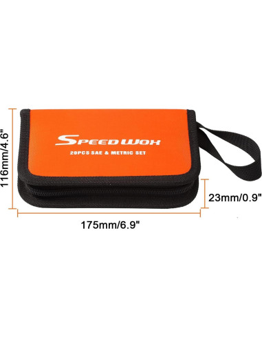 Bolsa de Almacenamiento SPEEDWOX para Llaves 20 Bolsillos Naranja