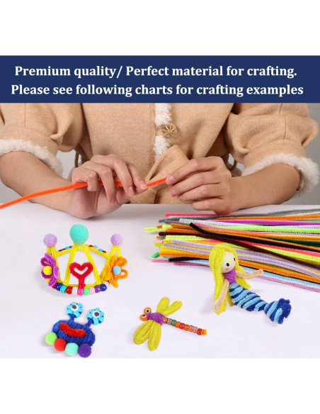 Limpiapipas Beige Bundooraking 200 Pcs 30.5 cm Calidad Premium