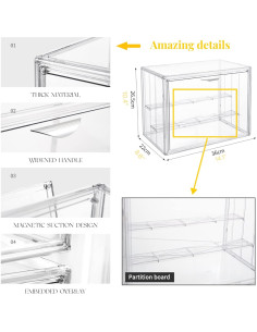 Estuche de exhibición Attelite 3 niveles acrílico transparente 2