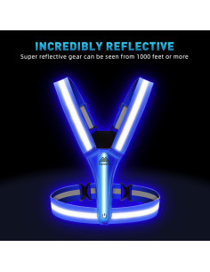 Chaleco Reflectante LED Topward para Correr y Caminar - Alta Visibilidad 2