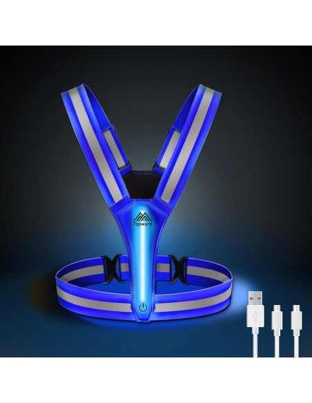 Chaleco Reflectante LED Topward para Correr y Caminar - Alta Visibilidad
