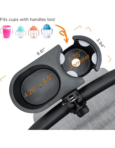 Bandeja para Snacks de Cochecito liuliuby Universal 22.4x10 cm