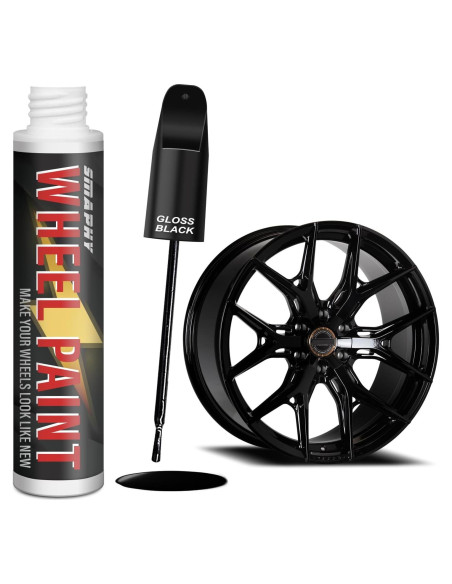 Pintura de Retoque para Llantas SMAPHY 14.79ml Negro Brillante