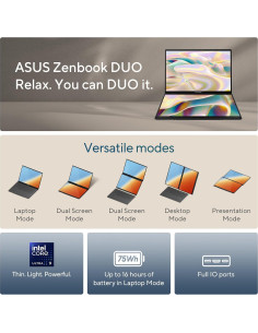 Laptop ASUS Zenbook DUO 14" Doble Pantalla OLED 32GB 1TB 2
