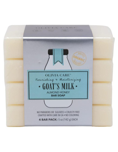 Jabón Orgánico de Leche de Cabra Olivia Care - Miel de Almendra - 4 Barras