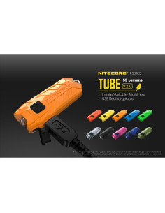 Linterna de Llavero Nitecore Tube V2.0 55 Lúmenes Recargable USB Amarillo 2