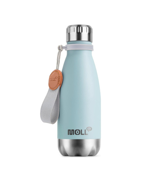 Botella de Agua Mollcity 9 oz Acero Inoxidable Azul Bebé