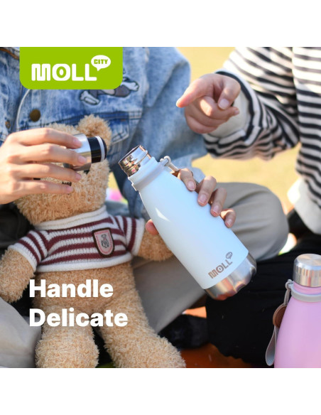 Botella de Agua Mollcity 9 oz Acero Inoxidable Azul Bebé