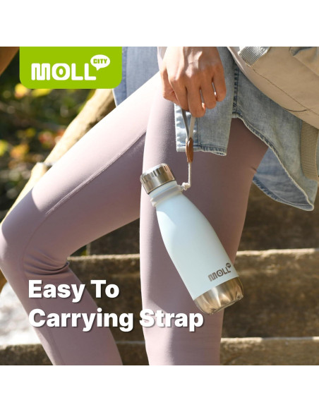 Botella de Agua Mollcity 9 oz Acero Inoxidable Azul Bebé