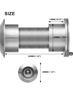 Mirilla para Puerta Earl Diamond Latón Sólido 220 Grados 2